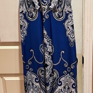 INC International Concepts Blue Paisley Midi Dress